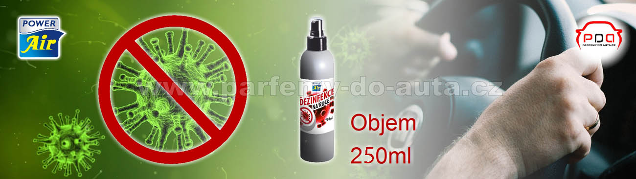 Anti Covid Power Air 250ml dezinfekce na ruce do auta